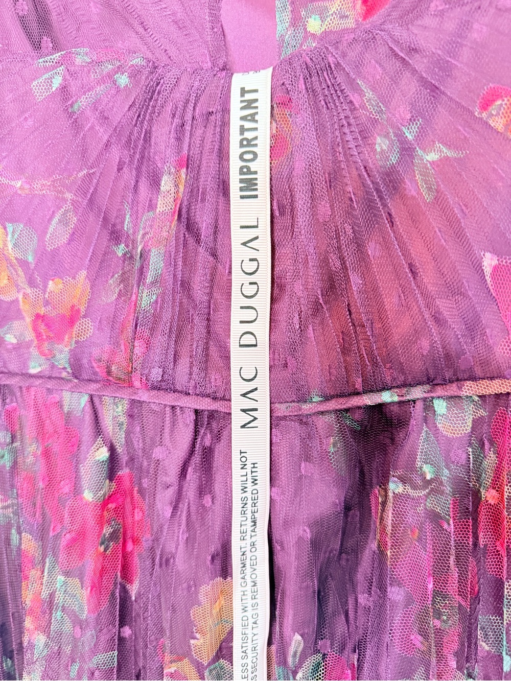 NWT! IEENA FOR MAC DUGGAL Purple Floral Flutter Sleeve Midi Dress Size 4 - Picture 12 of 16